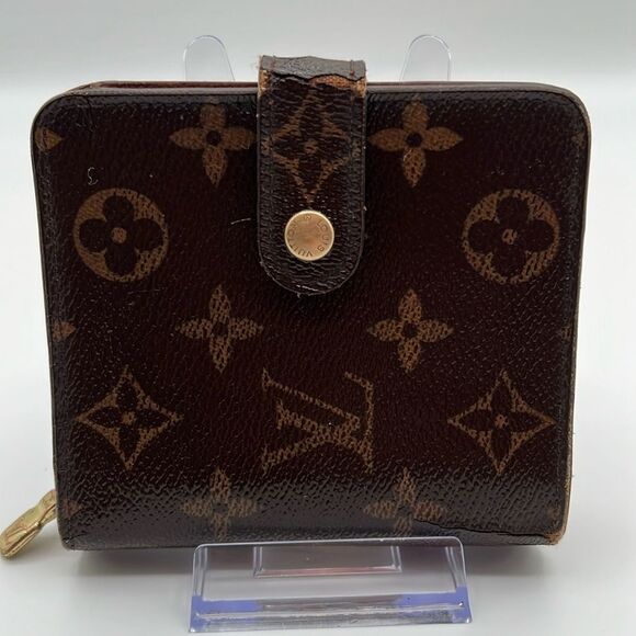 LOUIS VUITTON VINTAGE MONOGRAM COMPACT BIFOLD ZIPPY WALLET - Picture 1 of 10